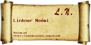 Linkner Noémi névjegykártya